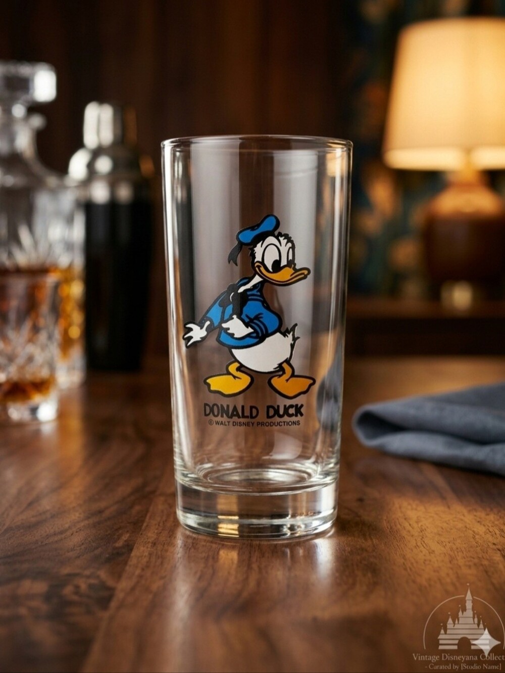 Retro Donald Duck Glass – Walt Disney Productions – Original 1970s Collection.
